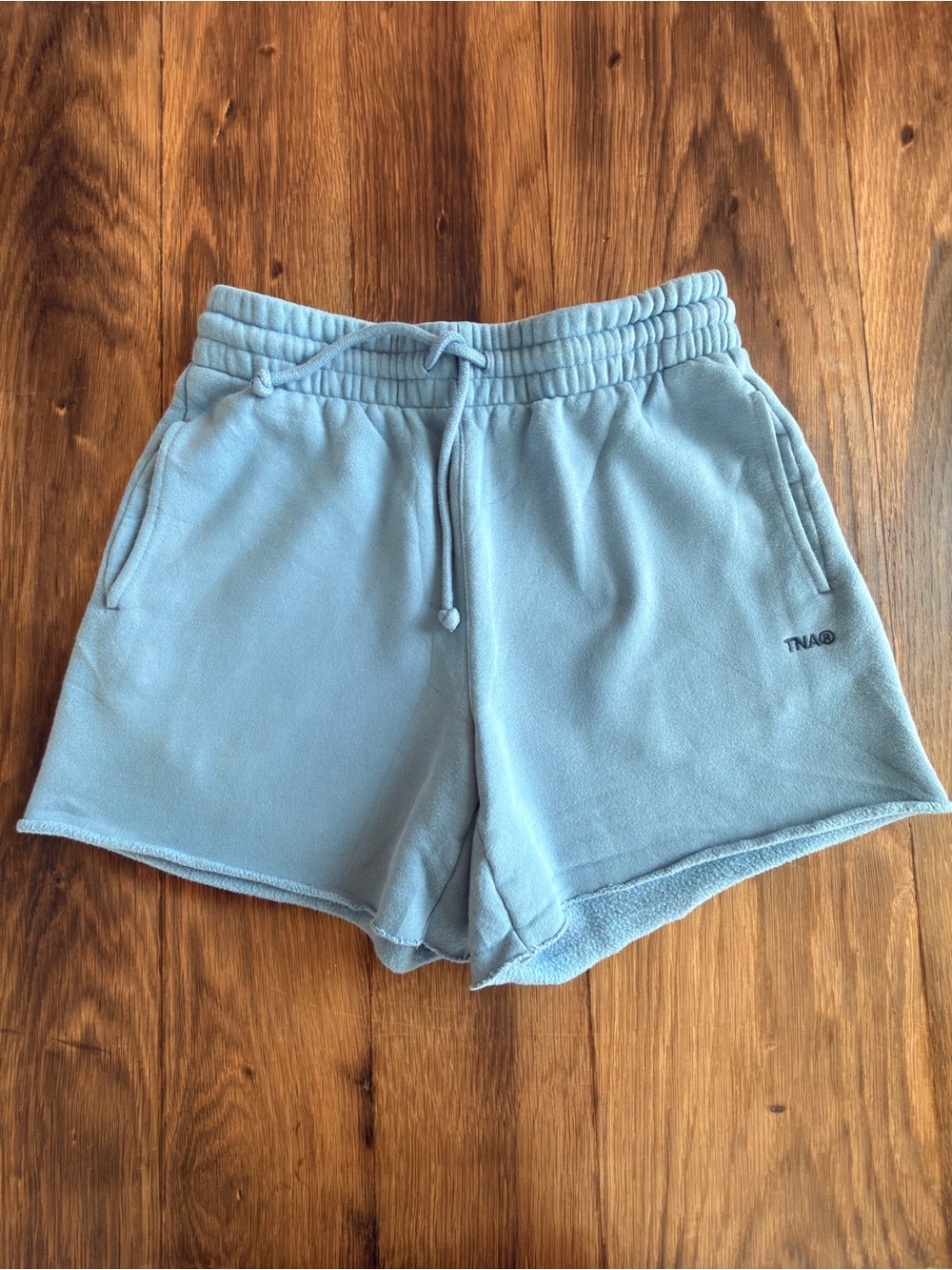 TNA Light Blue Fleece Athletic Shorts